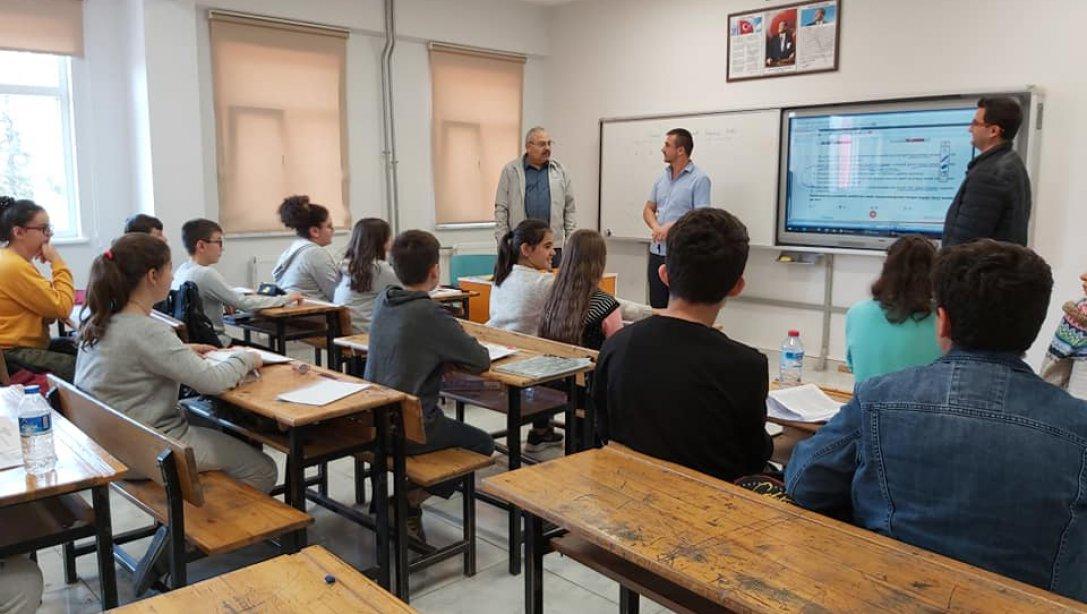 İlçe Milli Eğitim Müdürümüz Ahmet AYDIN  İlçemizde Açılan Destekleme ve Yetiştirme Kurslarına Ziyarette Bulundu