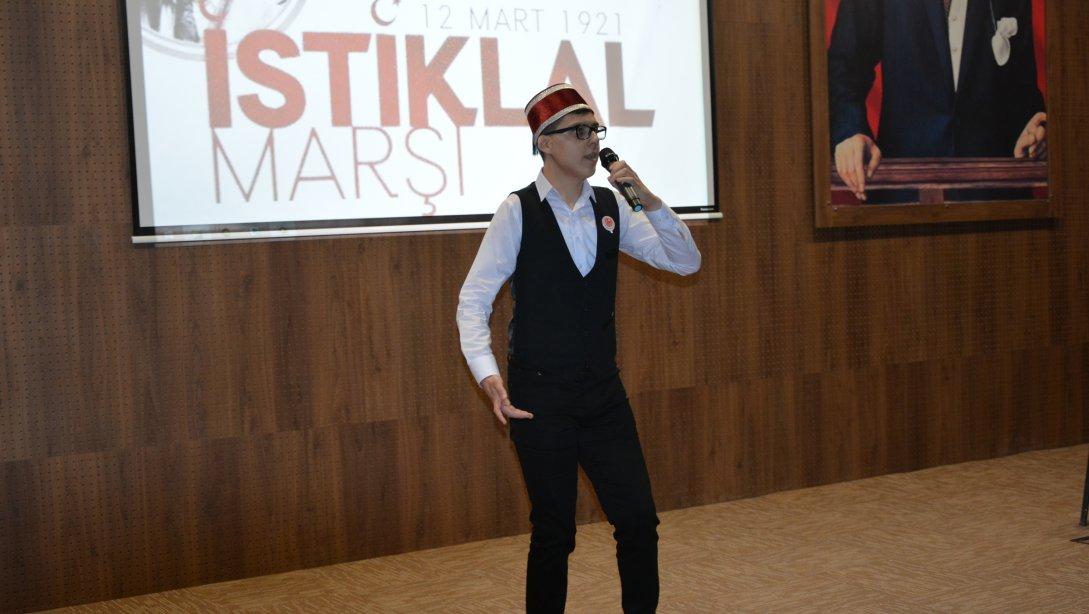 12 Mart İstiklâl Marşı'nın Kabulü ve Mehmet Akif  ERSOY'u Anma Programı